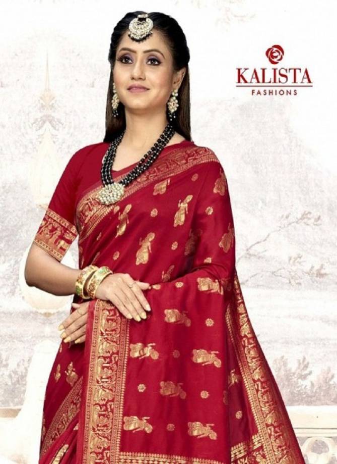 Kalista Bhagyawati Gold Latest Fancy Designer  Festive Wear Banarasi Silk Saree collection